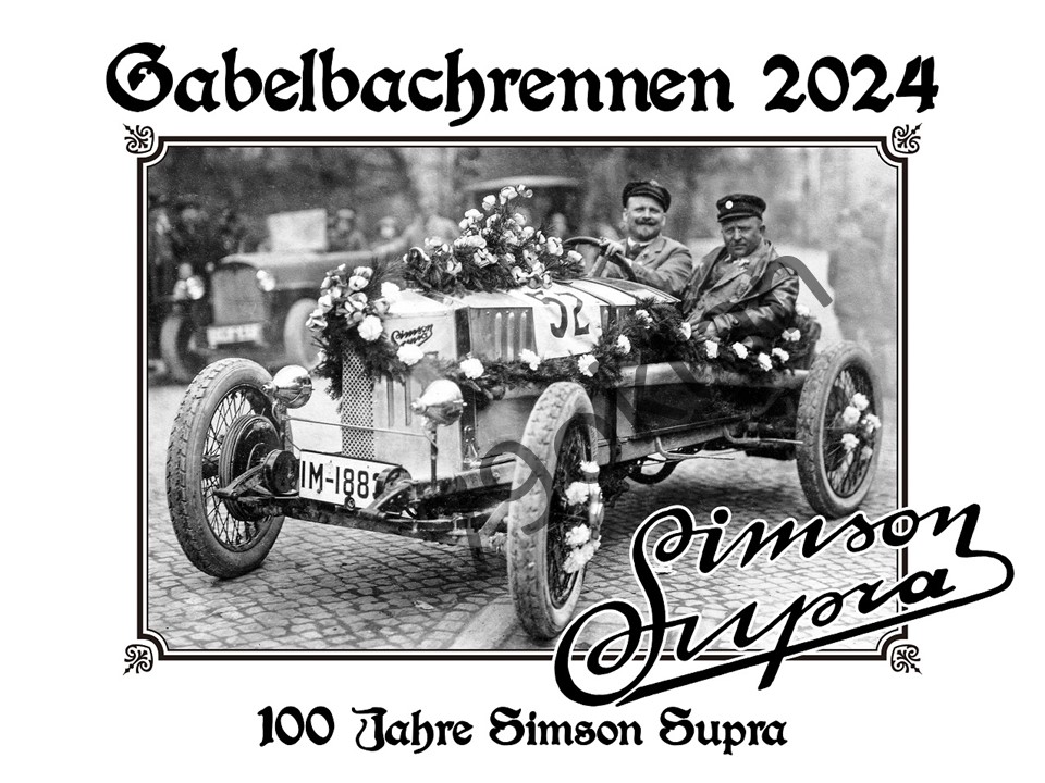 Kalender 2024 "Gabelbachrennen- 100 Jahre Simson Supra"